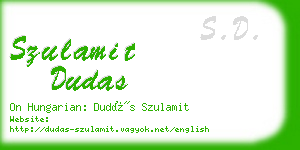 szulamit dudas business card